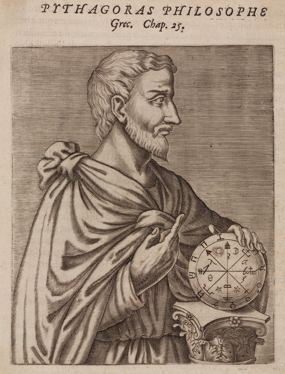 Pythagoras, řecký filozof a matematik, 6. století před naším letopočtem od Unbekannt