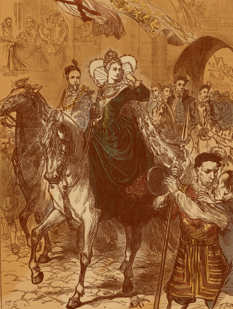 Královna Alžběta I. vstupuje do Londýna 23. prosince 1558 od Unbekannter Künstler