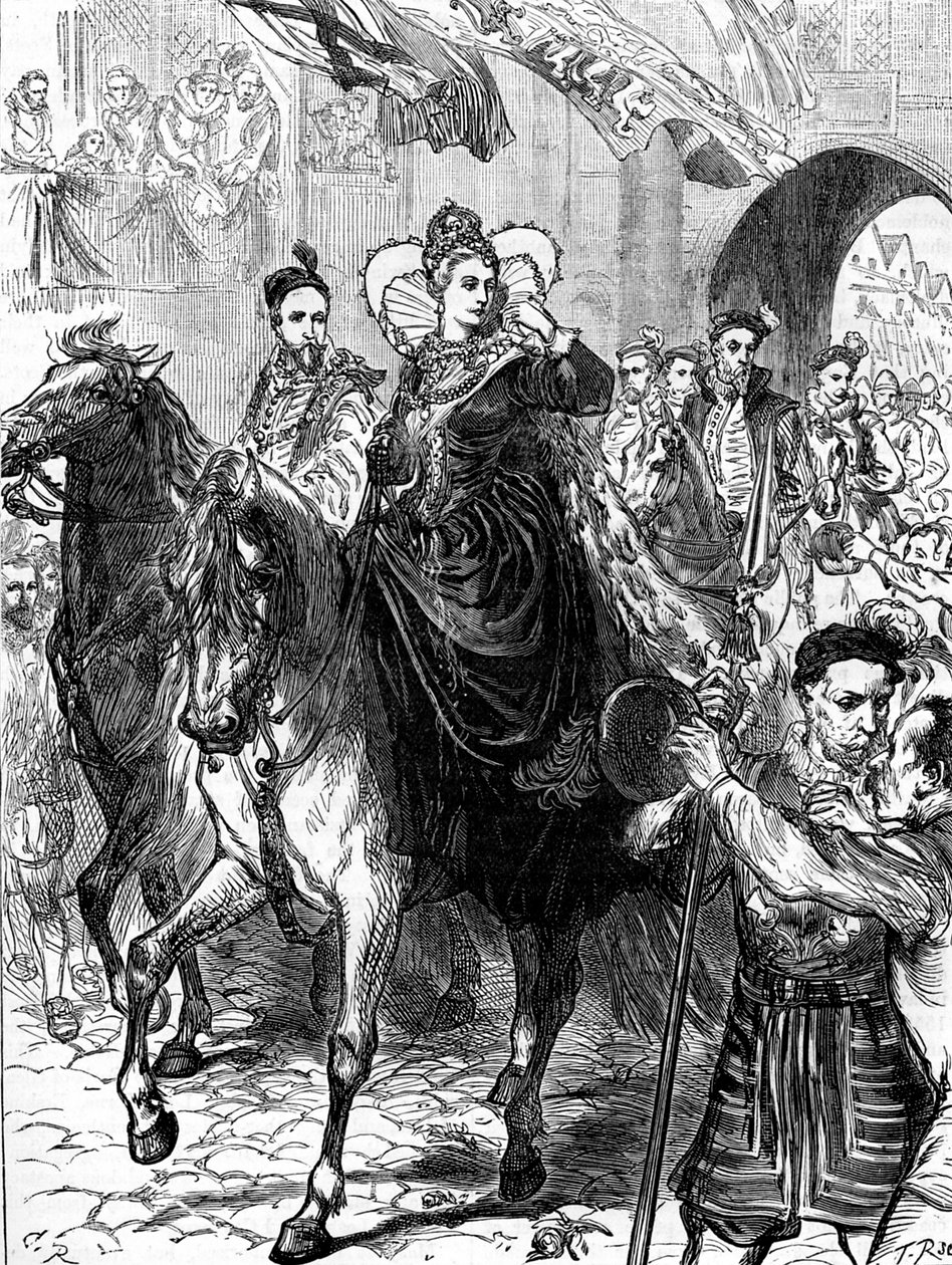 Královna Alžběta I. vstupuje do Londýna 23. prosince 1558 od Unbekannter Künstler