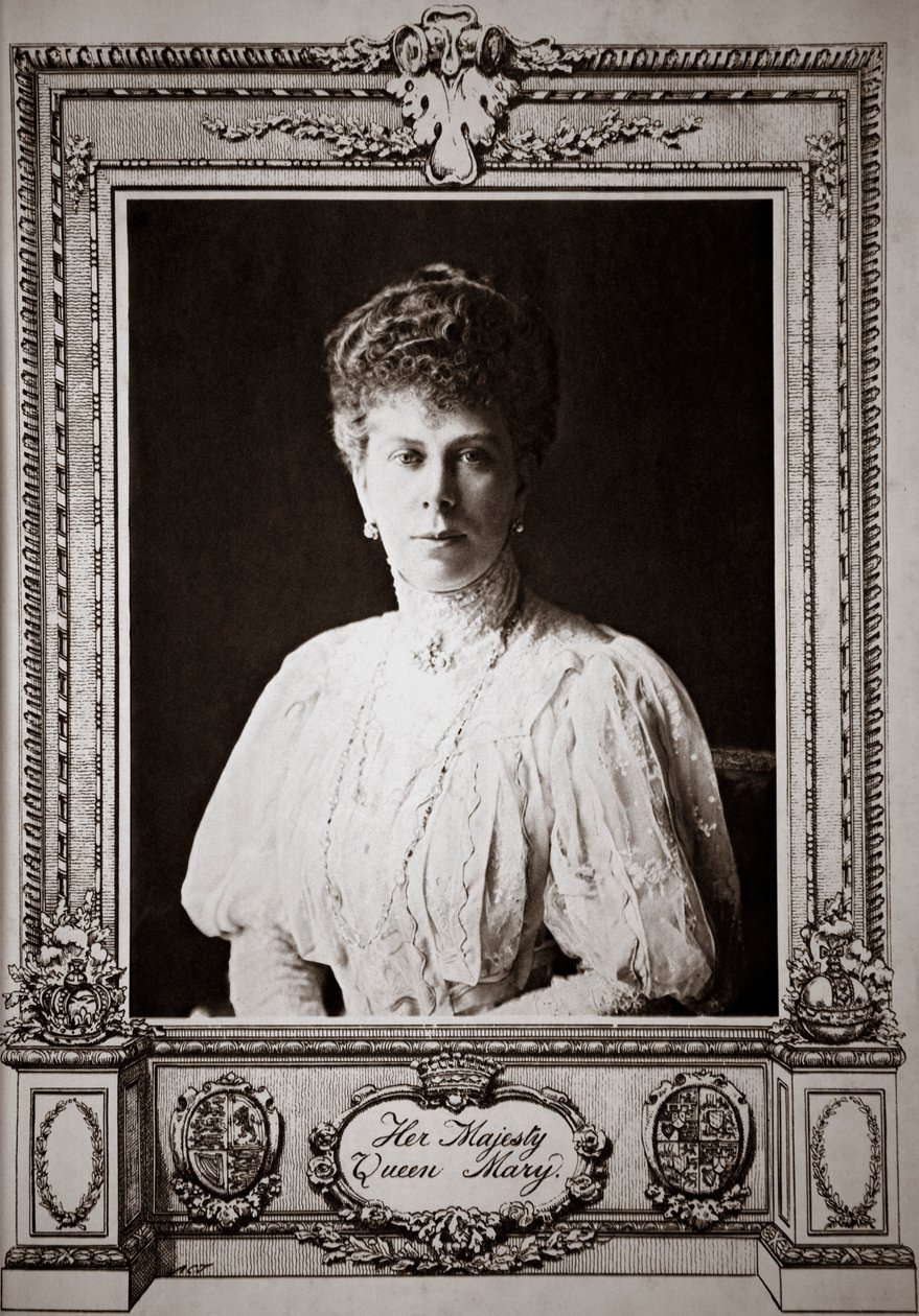 Královna Marie, choť krále Jiřího V., 1910 (tisk) od Unbekannter Künstler