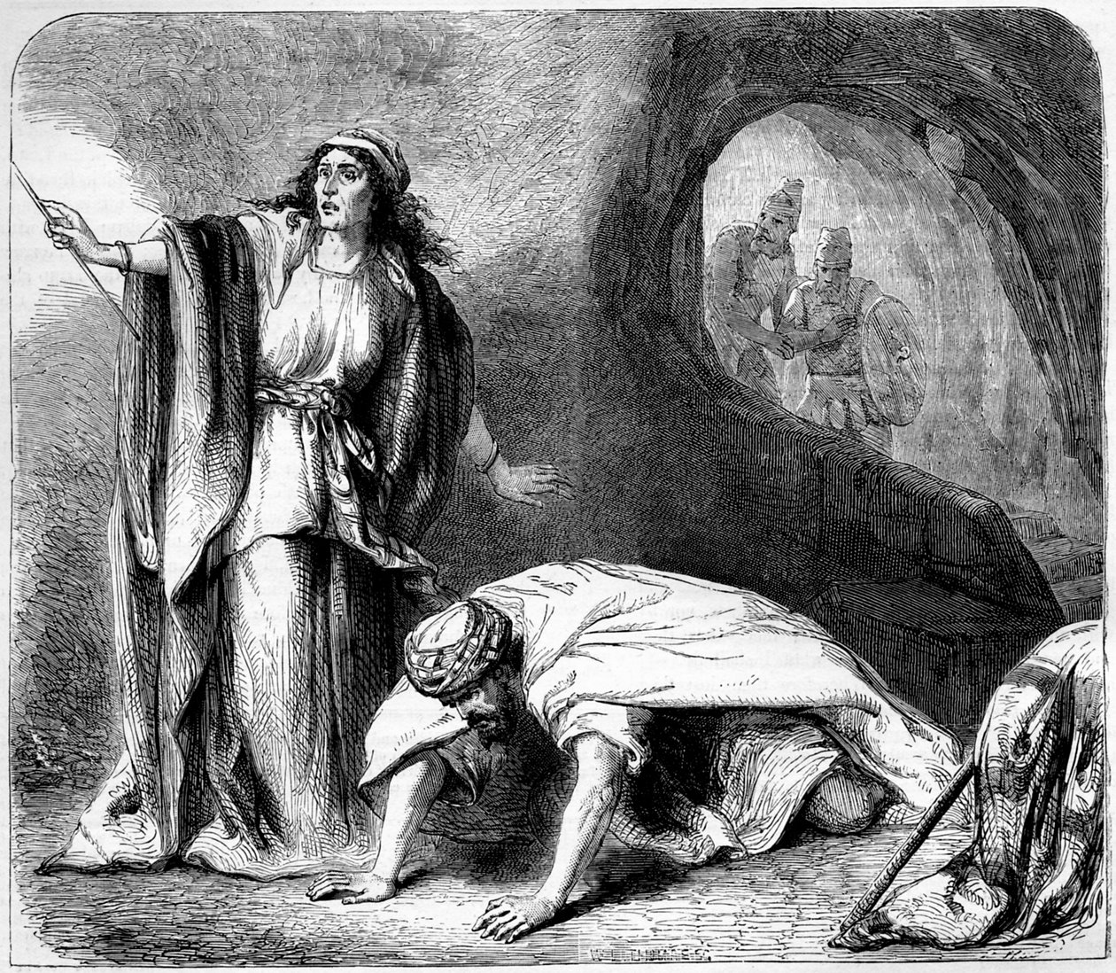 Vzkříšení Samuela čarodějnicí z Endoru - Bible od Unbekannter Künstler