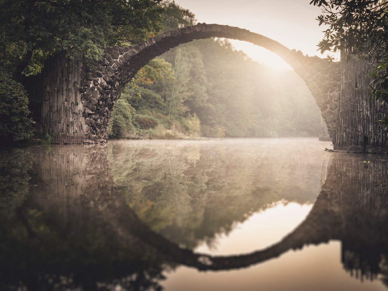 Rakotzbrücke - Studie 5, Sasko, Německo, 2015 (foto) od Leopold Blonder