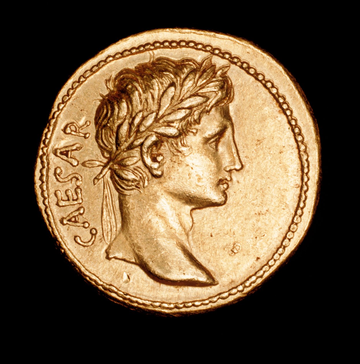 Vzácná starořímská mince, aureus, Augustus Caesar c 27 BC (foto) od Unbekannter Künstler