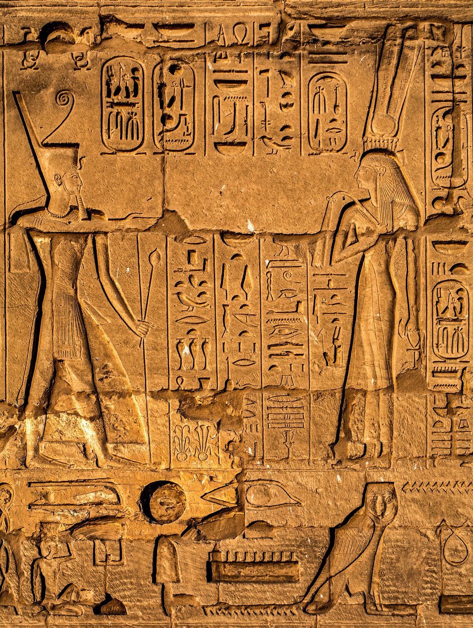 Reliéf, chrám Karnak, Luxor, Théby, Egypt, Afrika (foto) od Unbekannter Künstler