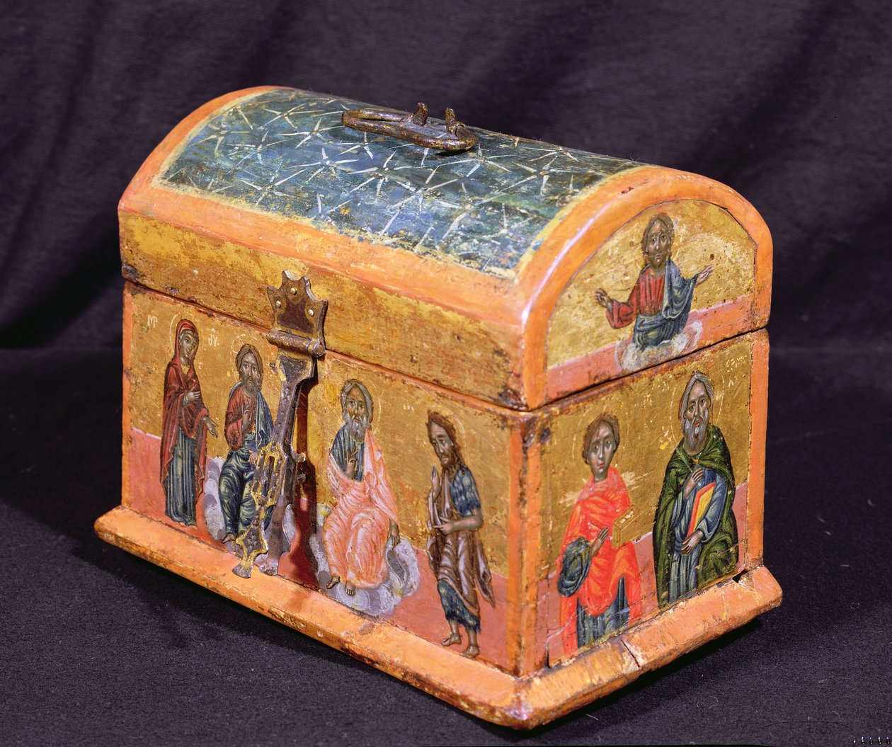Relikviář nebo Chrismatory, Řecké ostrovy, cca 1700 (tempera na dřevě) od Unbekannt