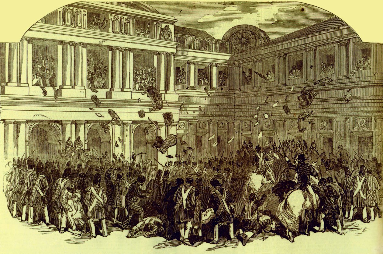 Revoluce v Paříži únor 1848 (tisk) od Unbekannter Künstler