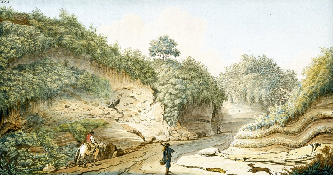 Cesta vedoucí z jeskyně Pausilipo do Pianura, Neapolské království, c 1767 od Unbekannter Künstler