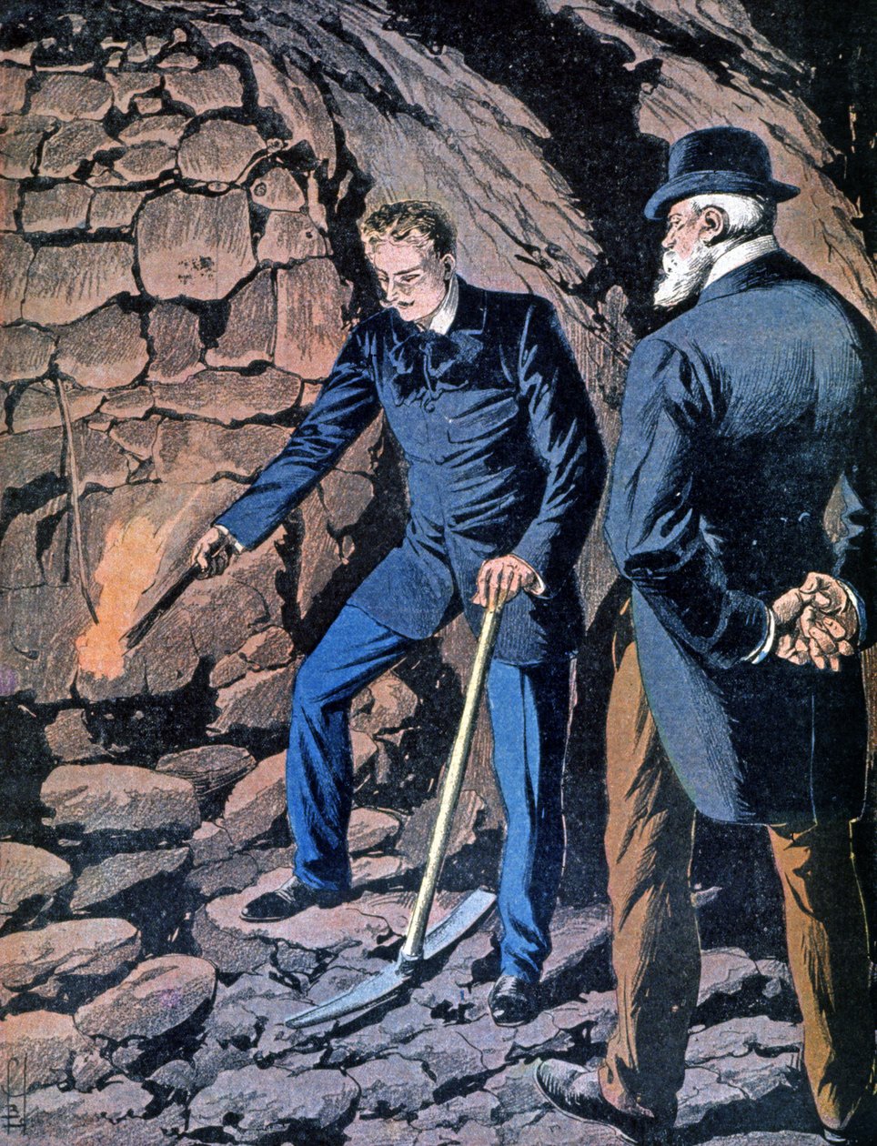 Rocambole v dole, konec 19. století (ilustrace) od Unbekannter Künstler