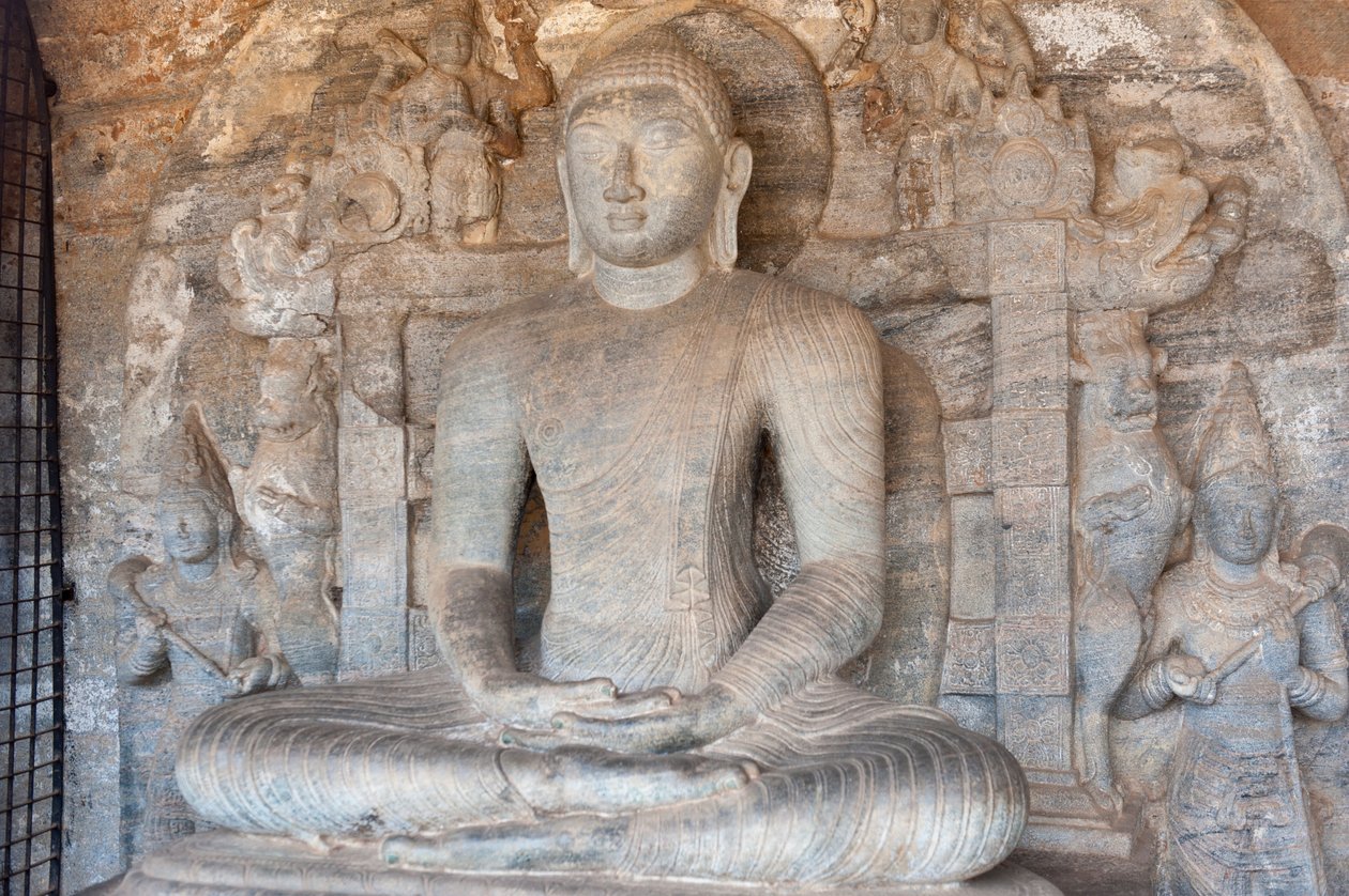 Skalní reliéf Buddhy v meditační pozici; chrám Gal Vihara; Polonnaruwa; Srí Lanka; Asie od Unbekannt