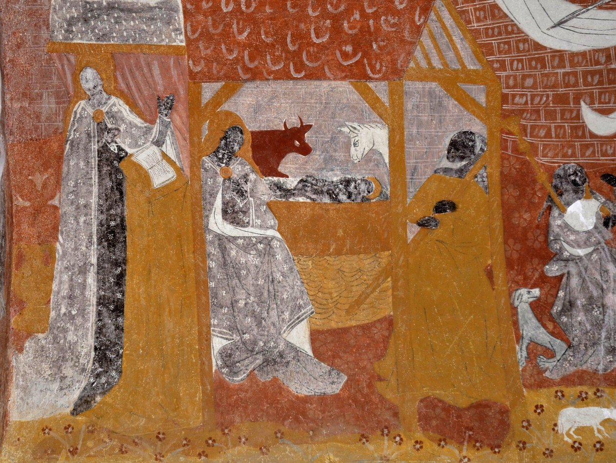 Románské umění: Catherine de Jouhet, Vienne, Poitou-Charentes (Poitou Charentes), Francie. Nativita. Fotografie od Unbekannter Künstler