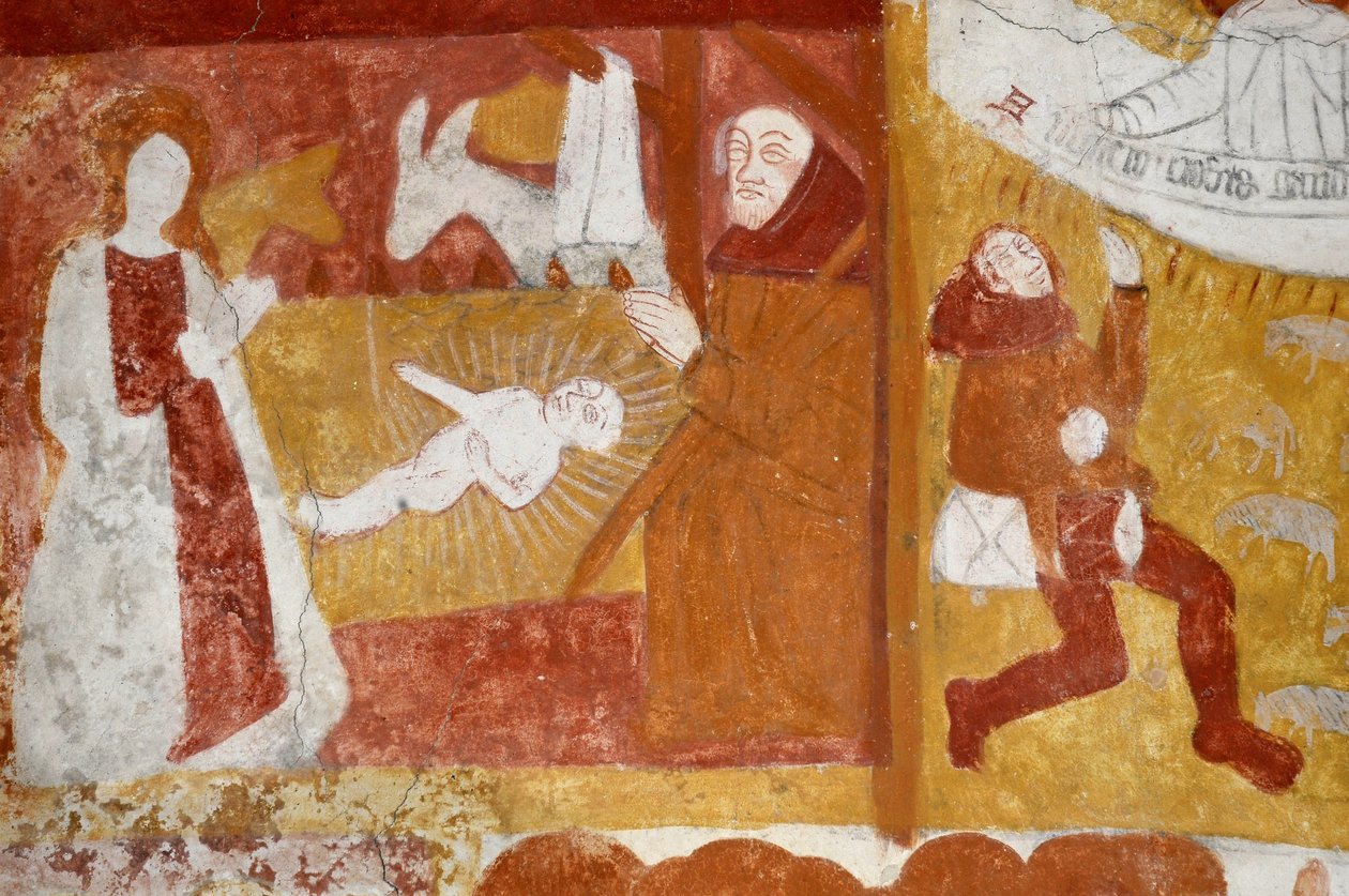 Románské umění: Kateřiny, Voute v kolébce, Dětství Krista, Umučení Krista, Poslední soud a Kristus v majestátu. Fresky kostela Notre Dame d