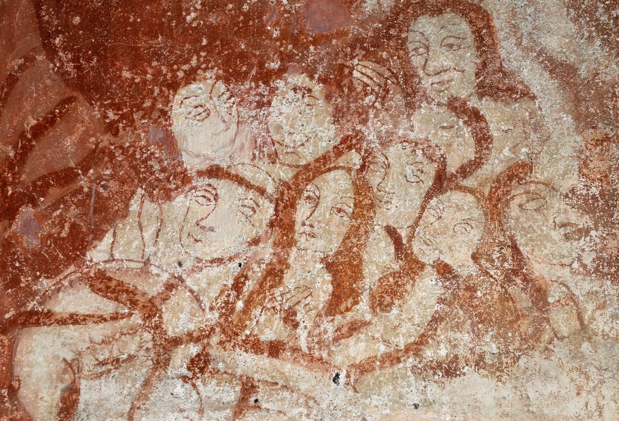 Románské umění: Kateřiny, Voute v kolébce, Dětství Krista, Umučení Krista, Poslední soud a Kristus v majestátu. Fresky kostela Notre Dame d