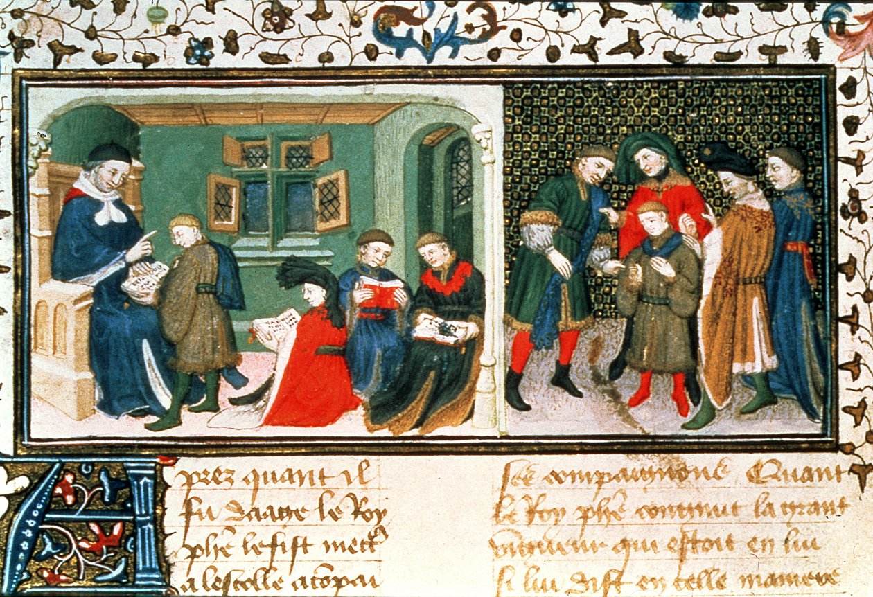 Roy 17 E III f.209r Mistr a žáci, z 