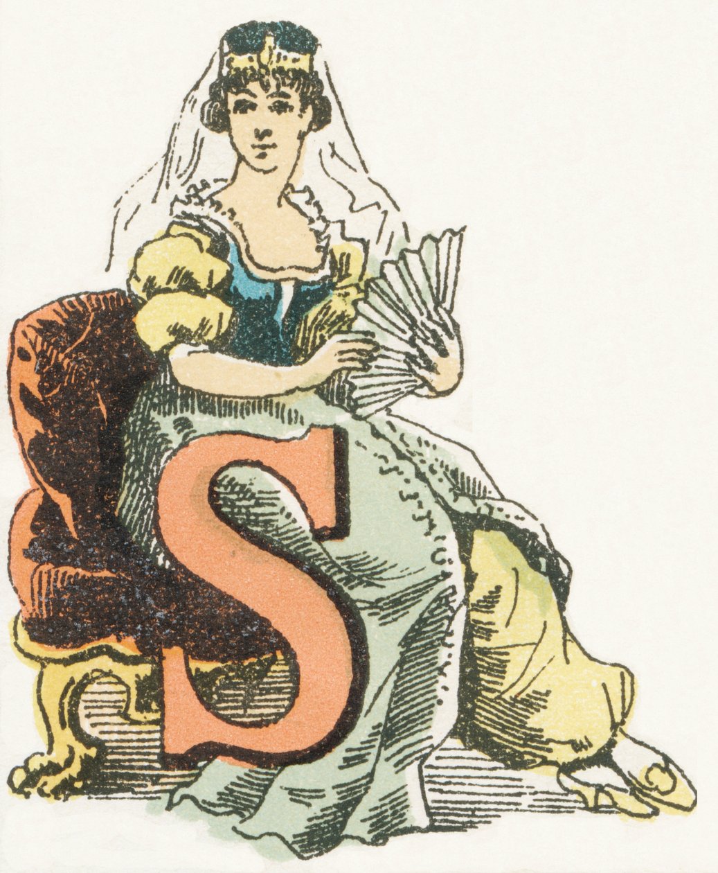 S - Sultane - Childish Alphabet, Editions Gordinne 1920 (rytina) od Unbekannt