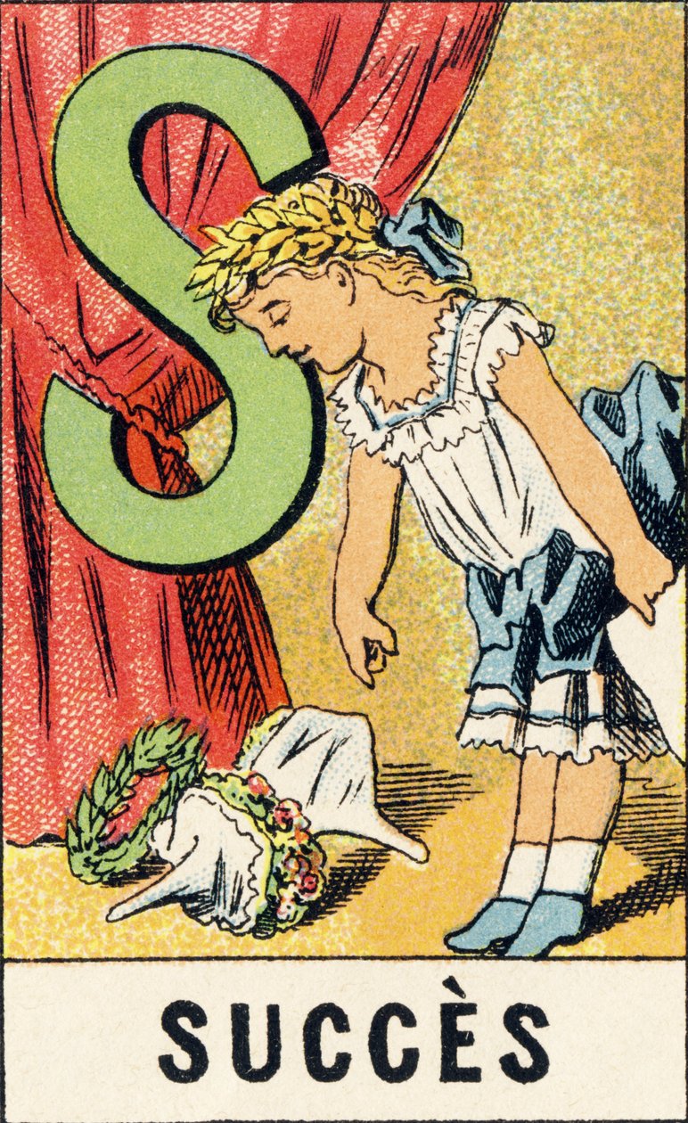 S: Success - Gravírování převzato z ABCD malých dívek. Pellerin & Cie, tiskárna-nakladatel, Epinal, kolem 1890. Serie A. Rozměry: 19 x 13,5 cm. od Unbekannt