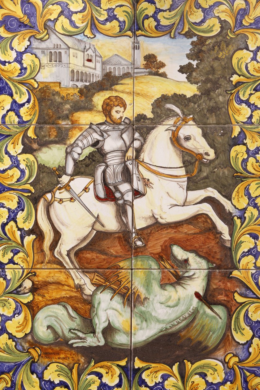 Saint-George zabíjející draka, Malte od Unbekannt