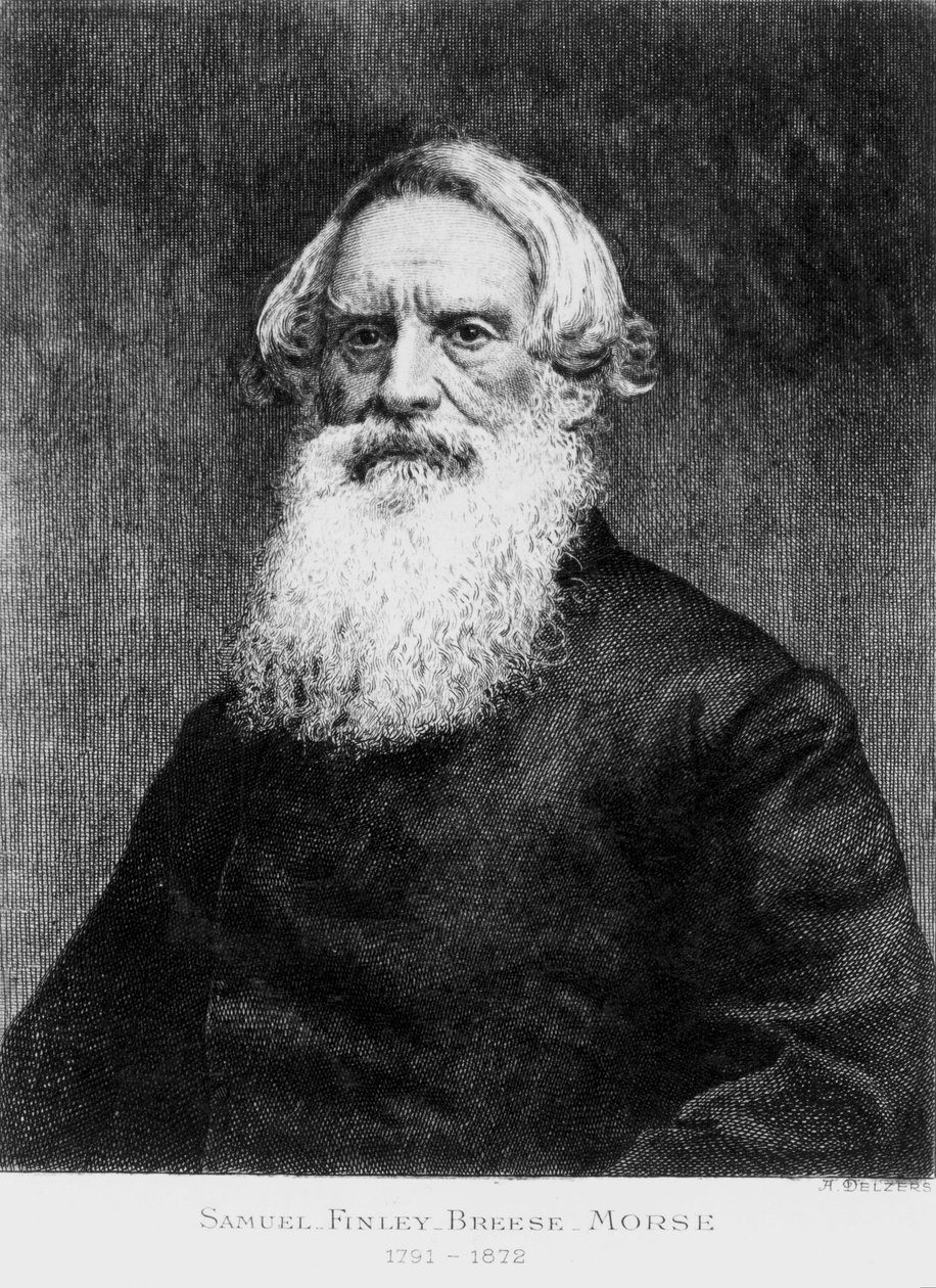 Samuel FB Morse, americký umělec a vynálezce Morseovy abecedy, c 1870 od Unbekannt