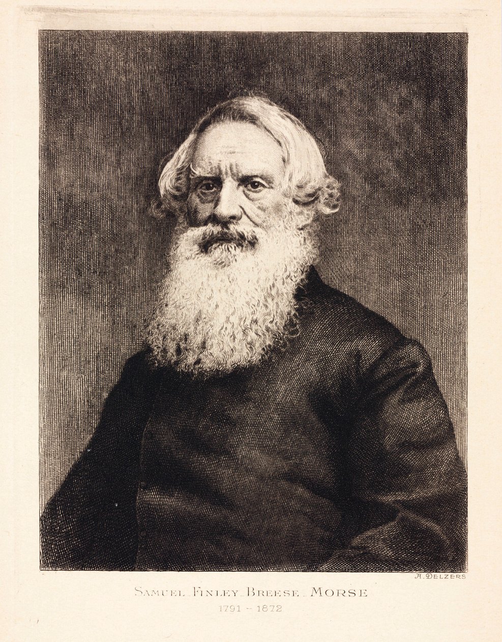 Samuel FB Morse, americký umělec a vynálezce Morseovy abecedy, c 1870 od Unbekannt
