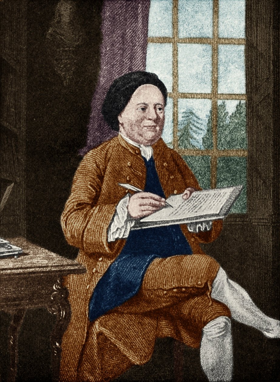 Samuel Richardson, portrét. Anglický autor 19. srpna 1689 - 4. července 1761. Mason Chamberlin od Unbekannt