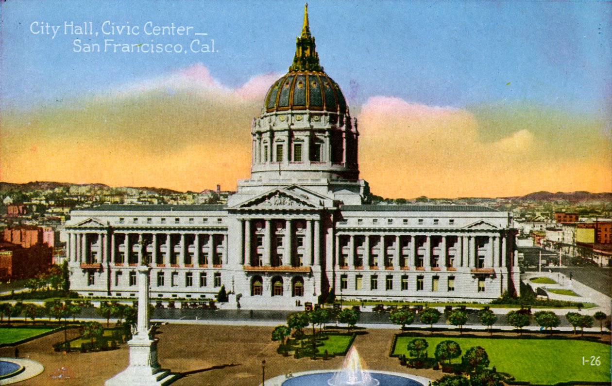San Francisco: San Francisco: radnice, Civic Center od Unbekannter Künstler