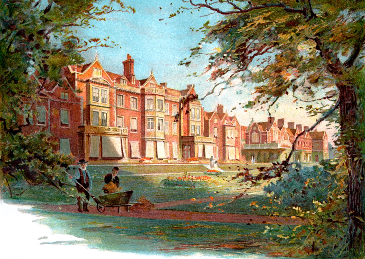 Sandringham House - ilustrace z konce 19. století od Unbekannter Künstler