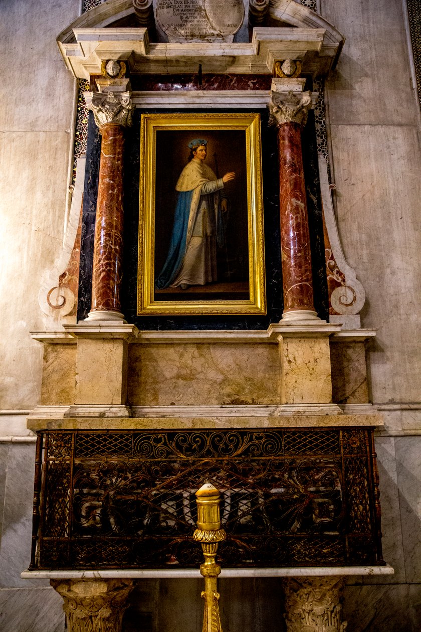 Katedrála Santa Maria Nuova, Monreale, Sicílie, Itálie. Oltář svatého Ludvíka. Obraz St Louis od Giaconia. (fotografie) od Unbekannt