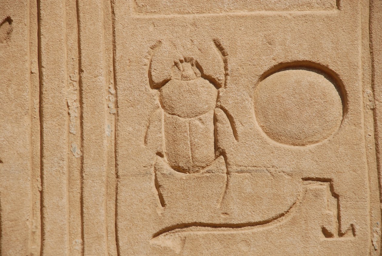 Skarabeus, Karnak, Luxor, Egypt (foto) od Unbekannt