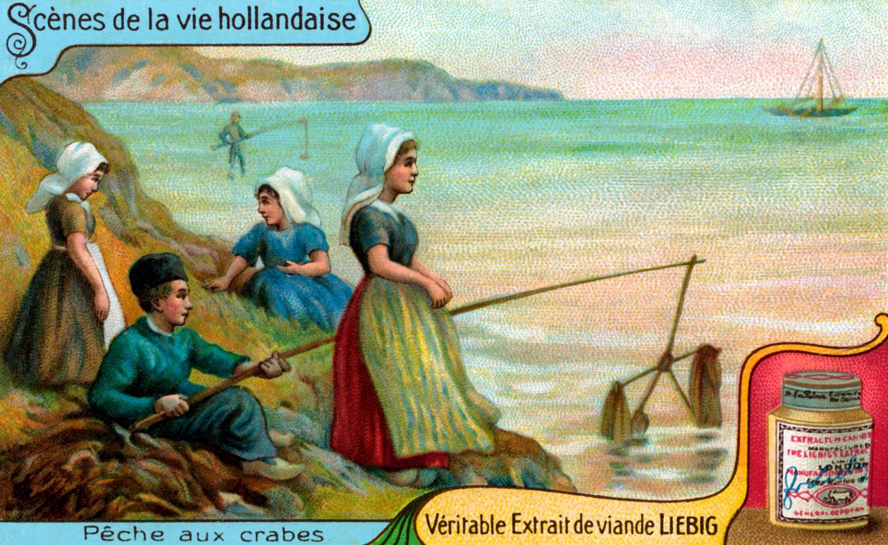 Scény z holandského života: Lov krabů od Unbekannter Künstler
