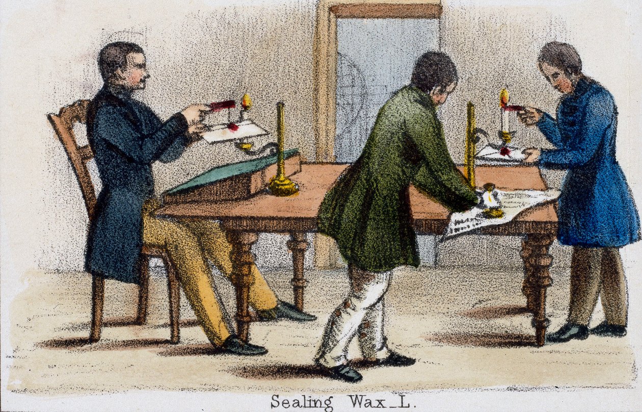 Pečetní vosk, c 1845 od Unbekannt