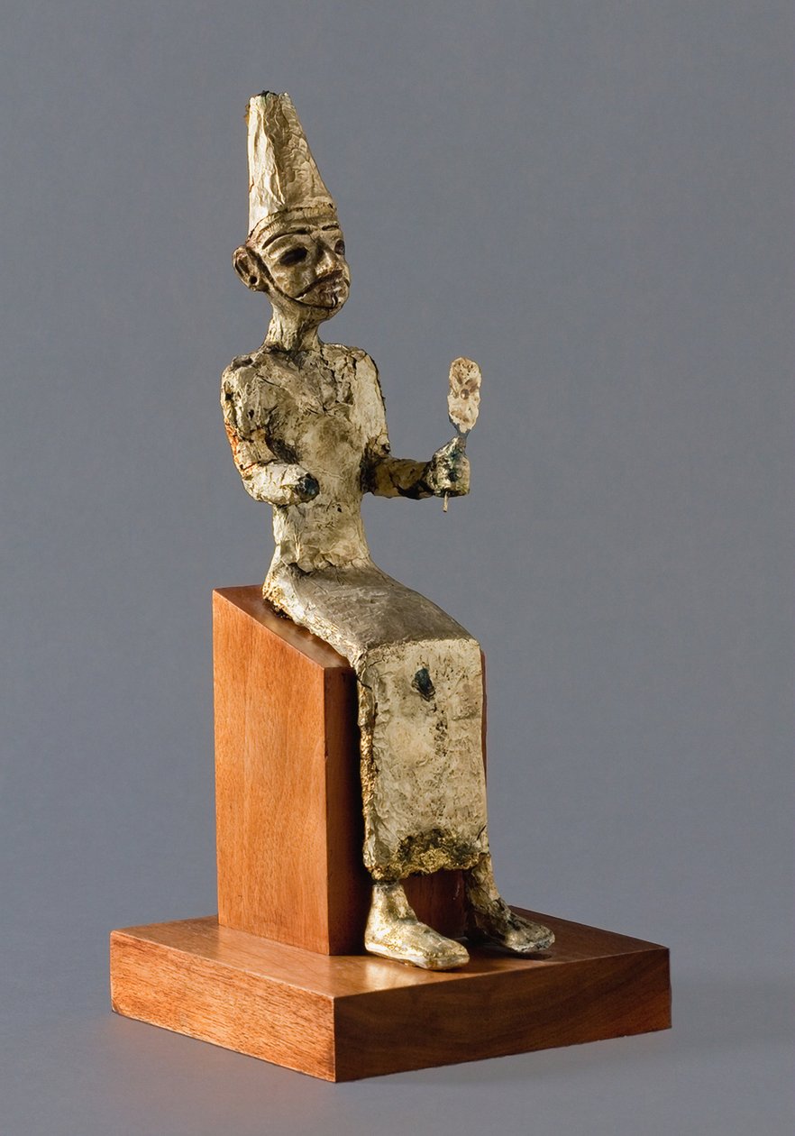 Sedící figurka Baala, kananejského boha války, Megiddo, cca 1300-1200 př.nl od Unbekannt