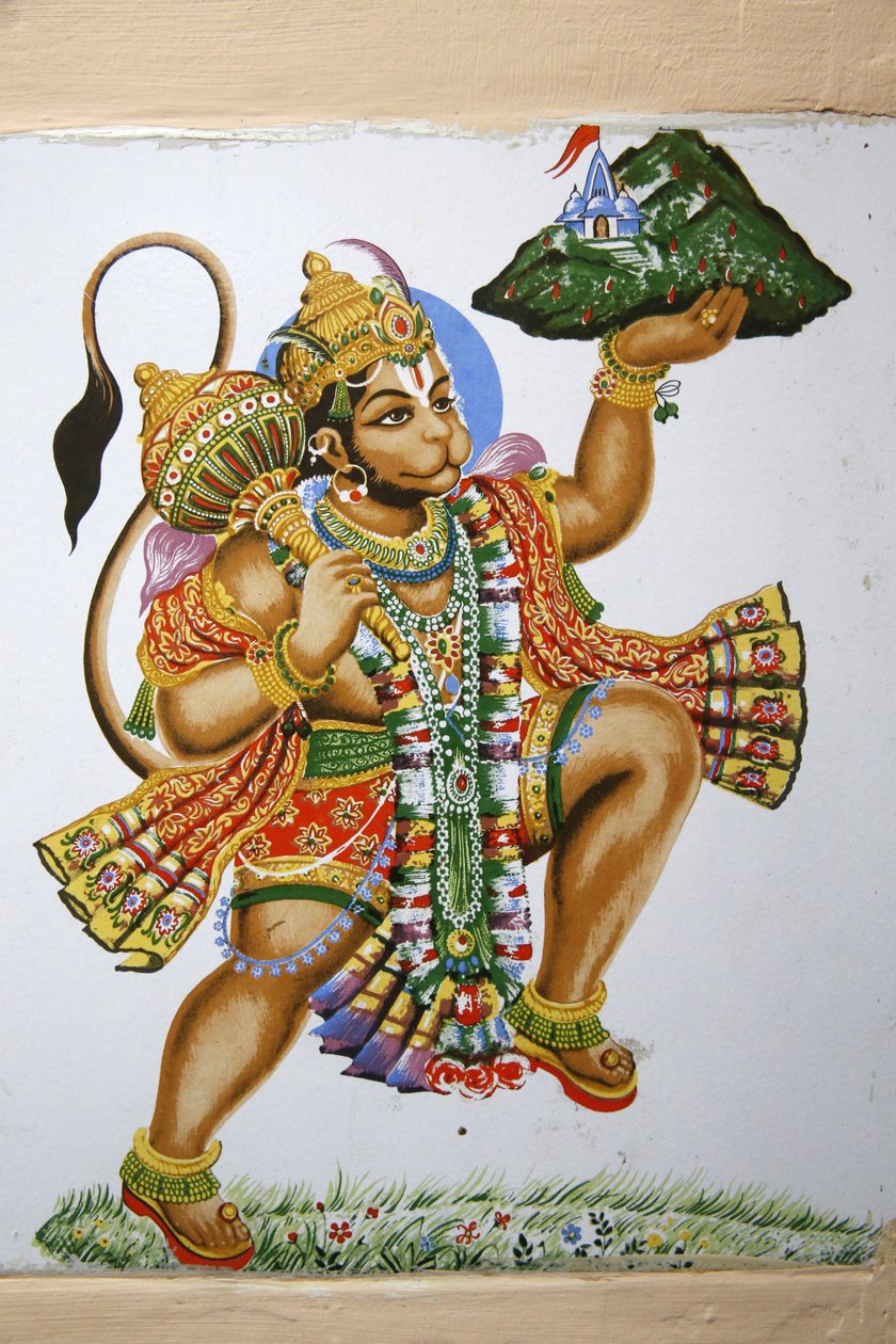 Hinduistický chrám Shree, Leicester. Hanuman. Spojené království od Unbekannt