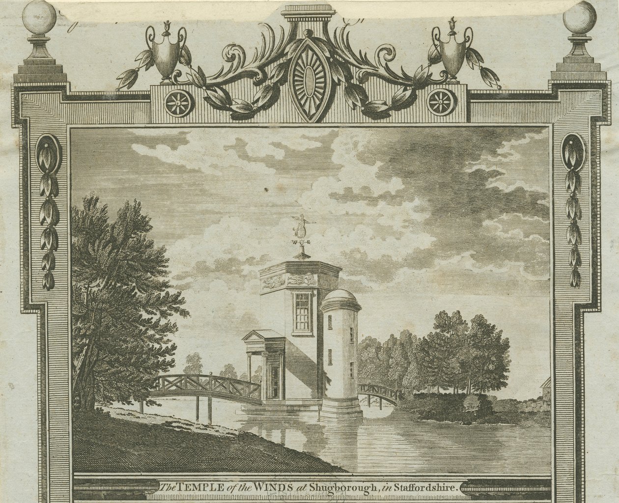 Shugborough - Temple of the Winds: rytina, nd [c 1770] od Unbekannt