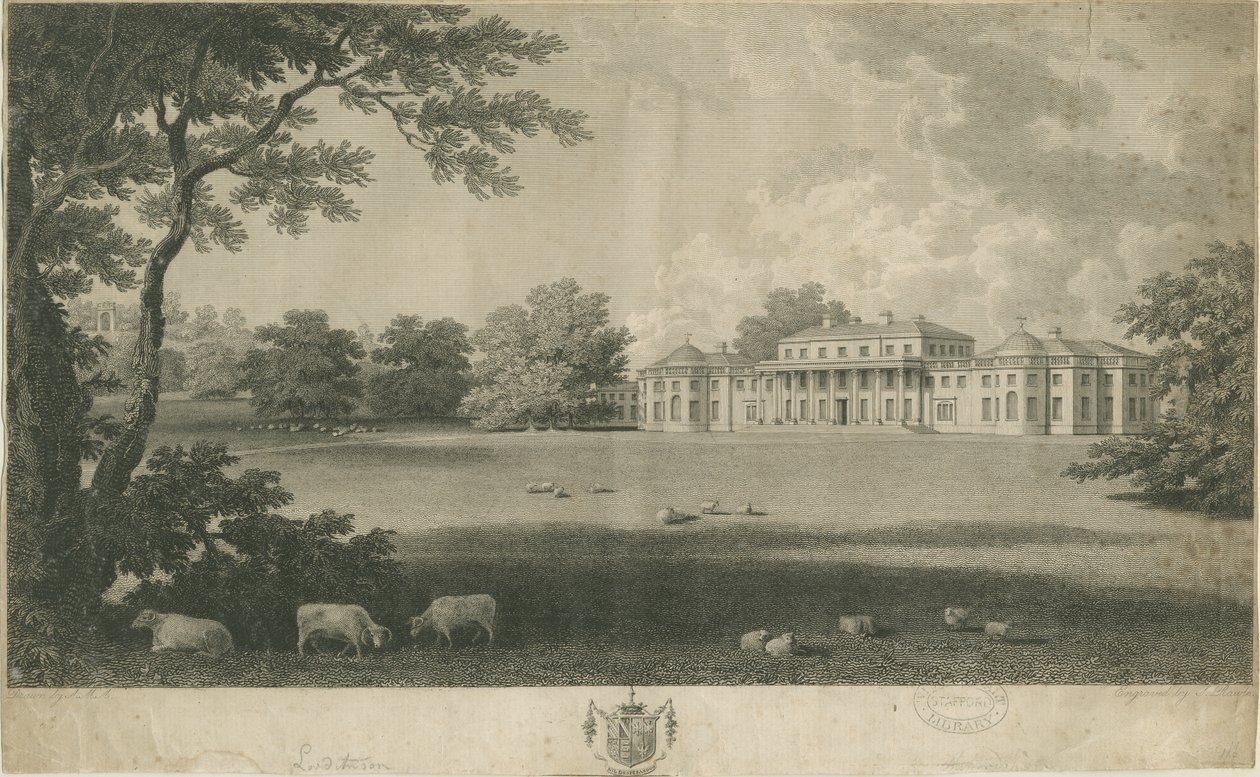 Shugborough Hall: rytina, nd [c 1802] od Unbekannt