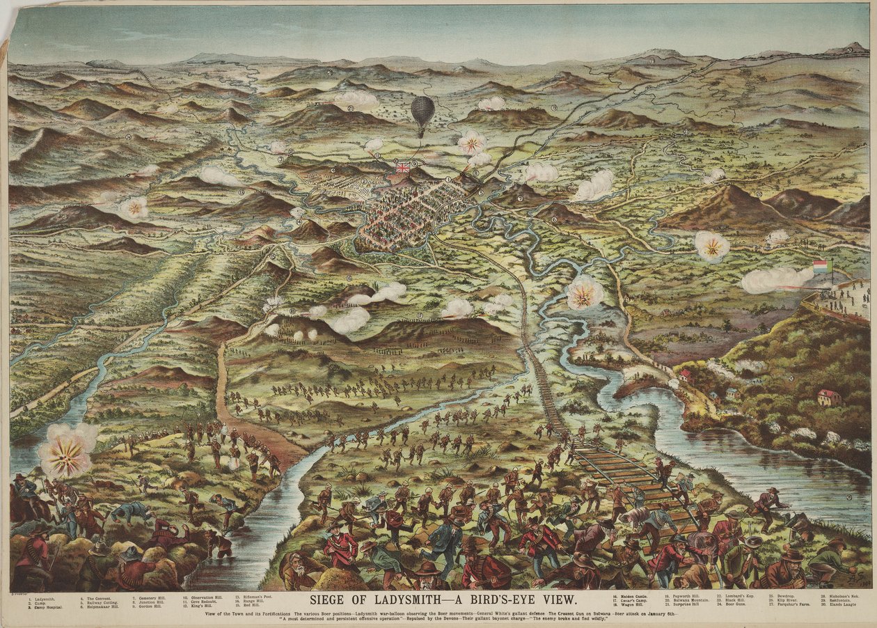 Siege of Ladysmith – pohled z ptačí perspektivy