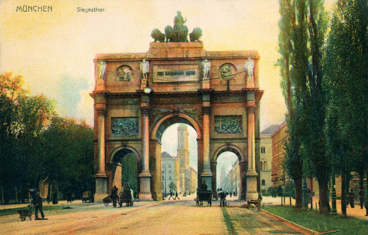 Siegestor (Vítězná brána), konec 19. století (tisk) od Unbekannter Künstler