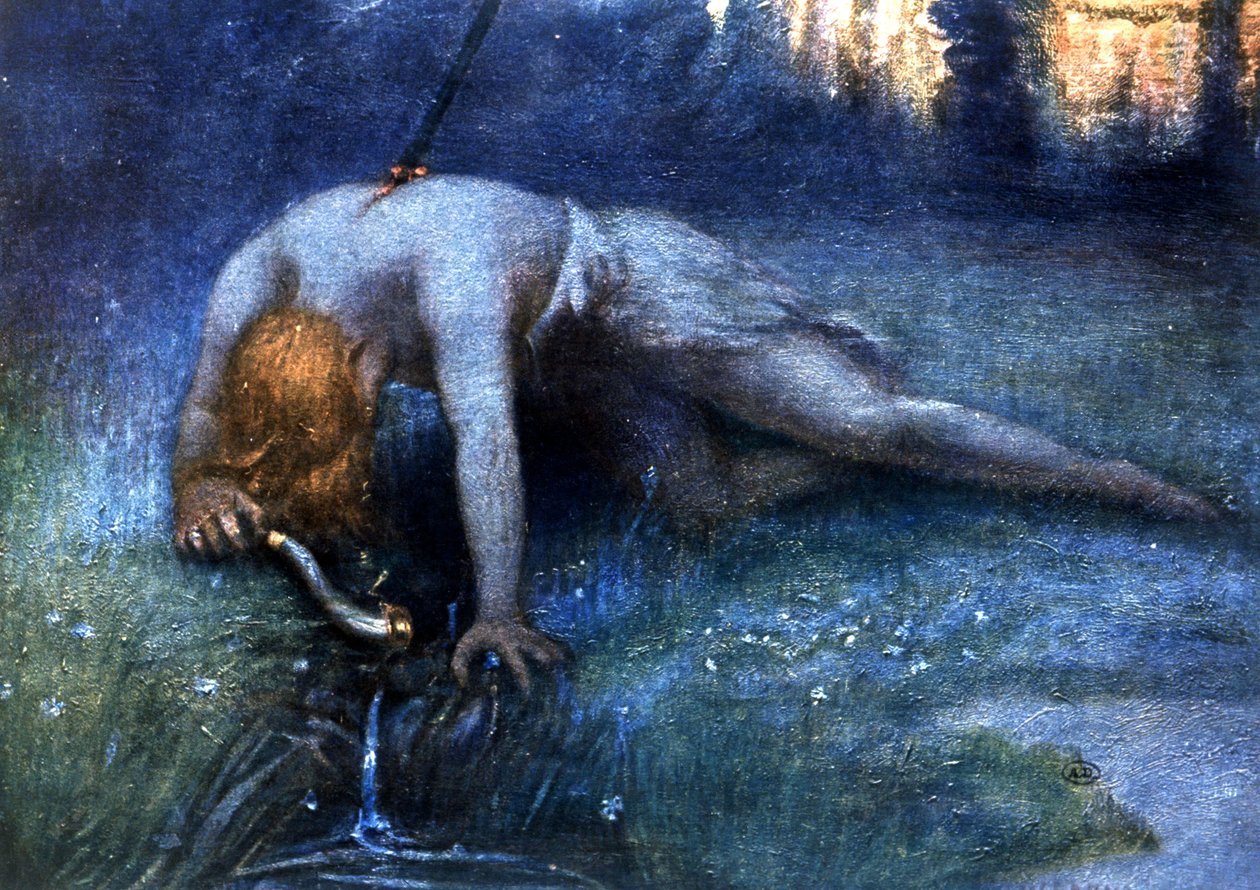 Smrt Siegfrieda (Wagnerova opera), počátek 20. století (ilustrace) od Unbekannter Künstler