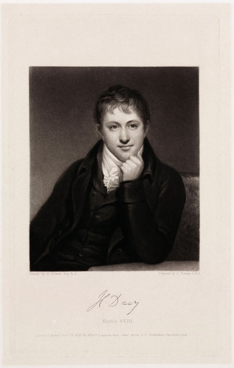 Sir Humphry Davy, anglický chemik od Unbekannt