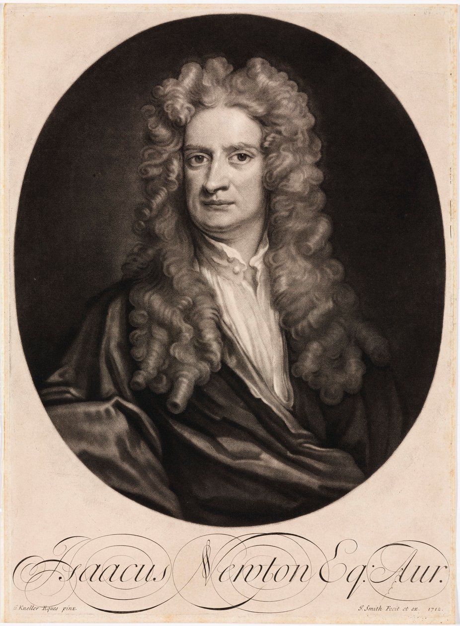 Sir Isaac Newton , anglický matematik a fyzik od Unbekannt