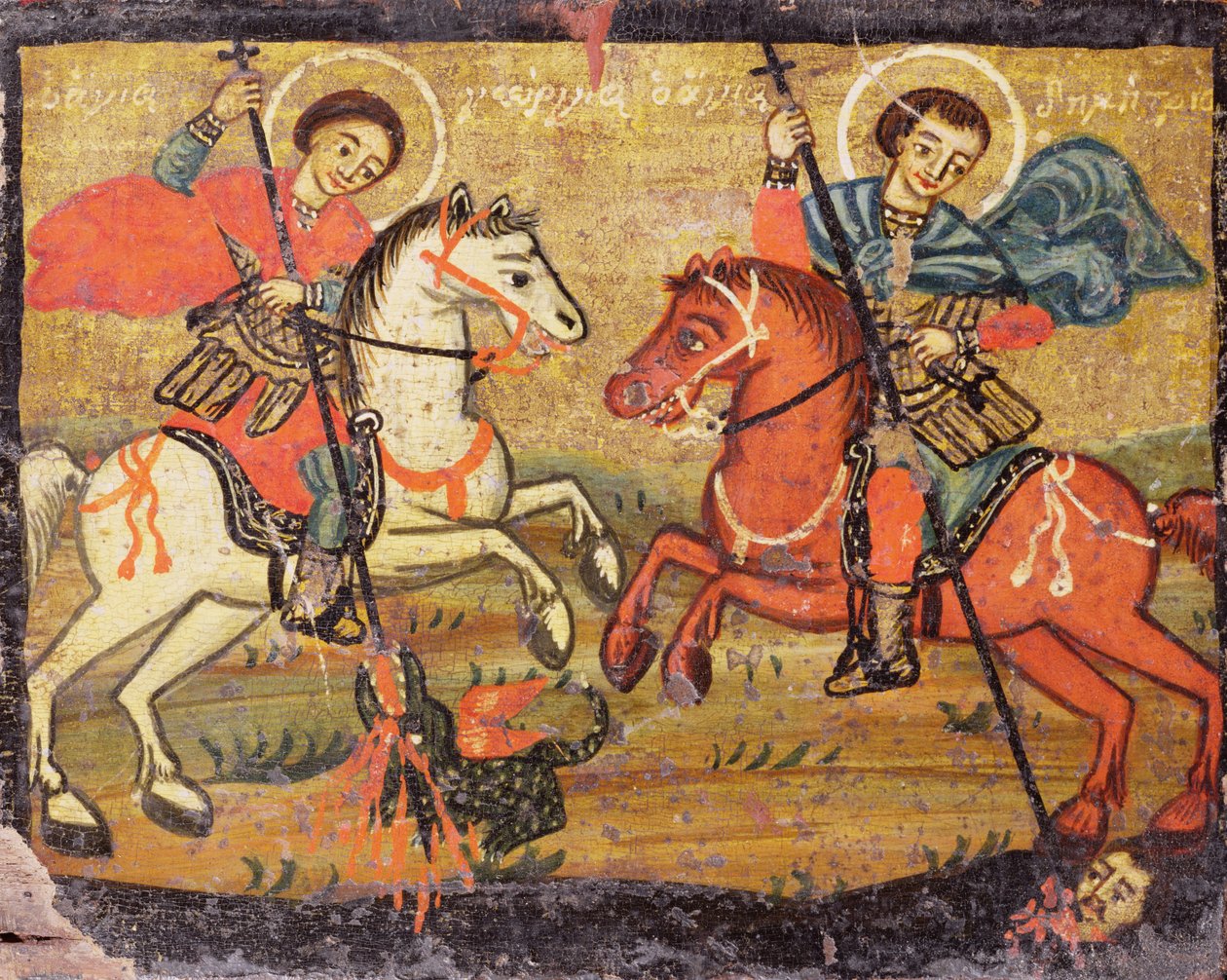 St. George a St. Demetrios, řečtina (provincie) od Unbekannter Künstler