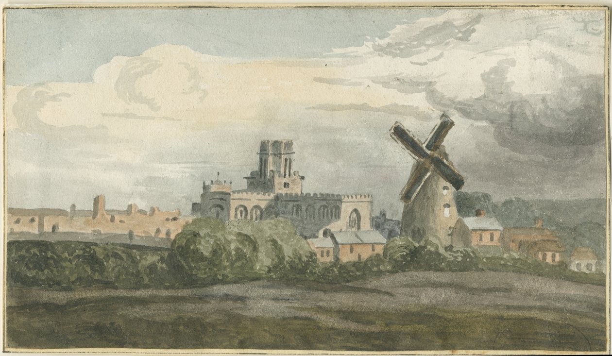 Stafford - North West View: malba vodovými barvami a [?19. století] od Unbekannt