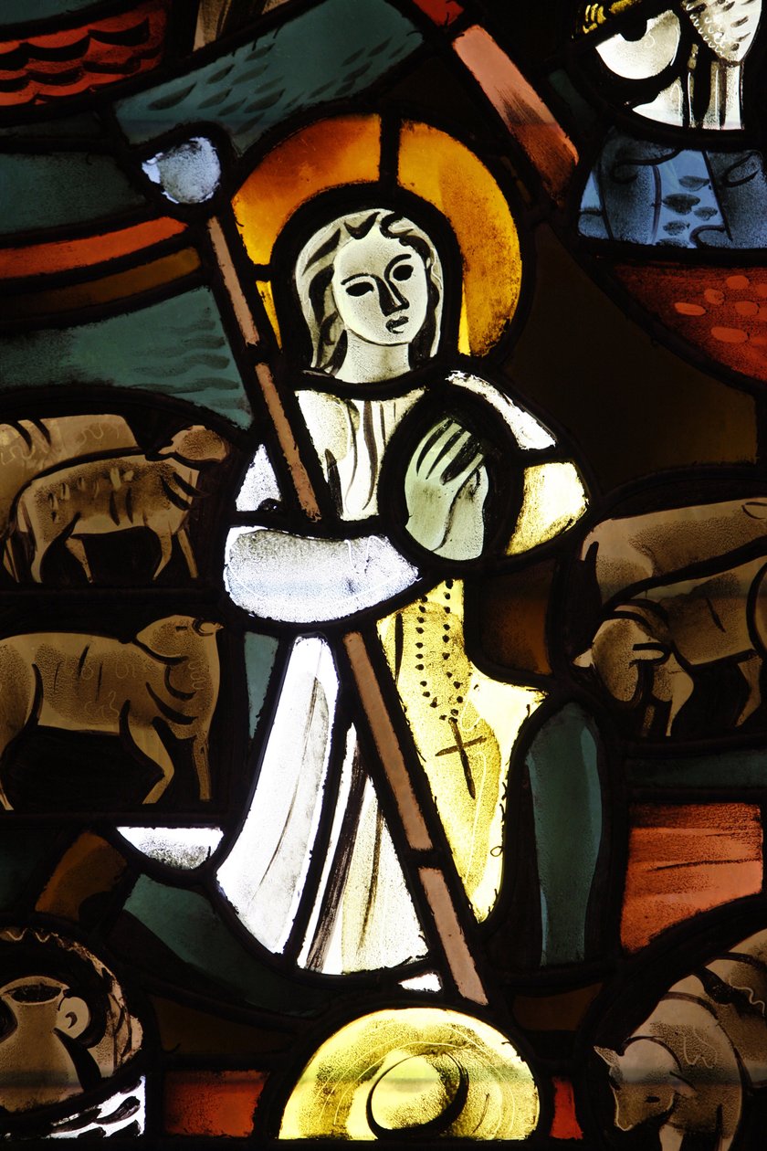 Vitráže zobrazující Jean-Marie Vianney v kostele Notre-Dame-de-la-Trinite, Blois, Francie od Unbekannt