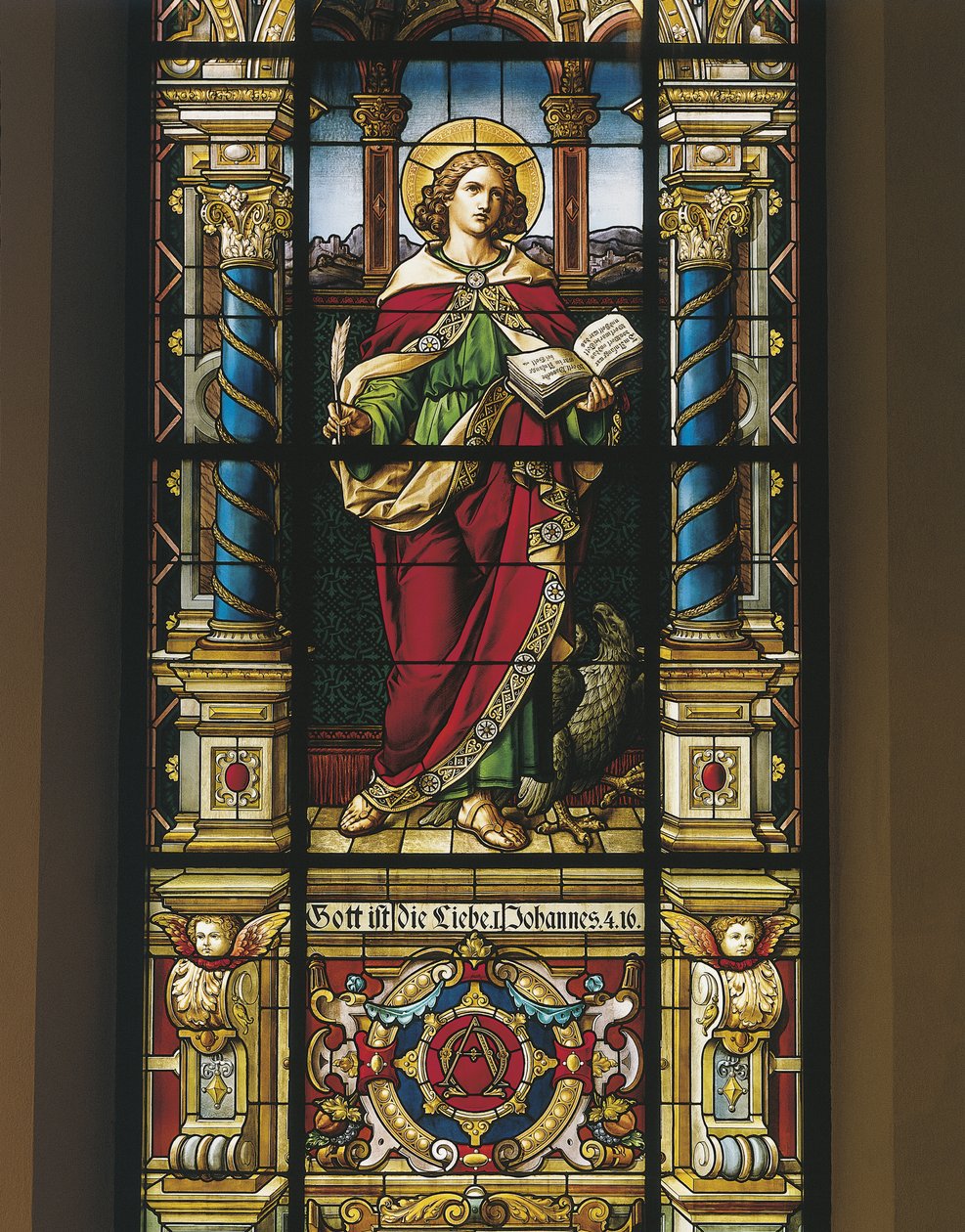 Okno z barevného skla svatého Jana Evangelisty, Stockholm, Švédsko od Benjamin Baud