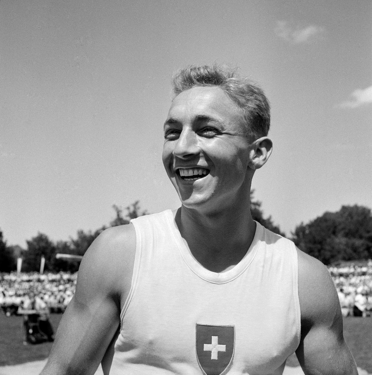 Švýcarská umělecká gymnastika Hans Eugster (č/b foto) od Unbekannt