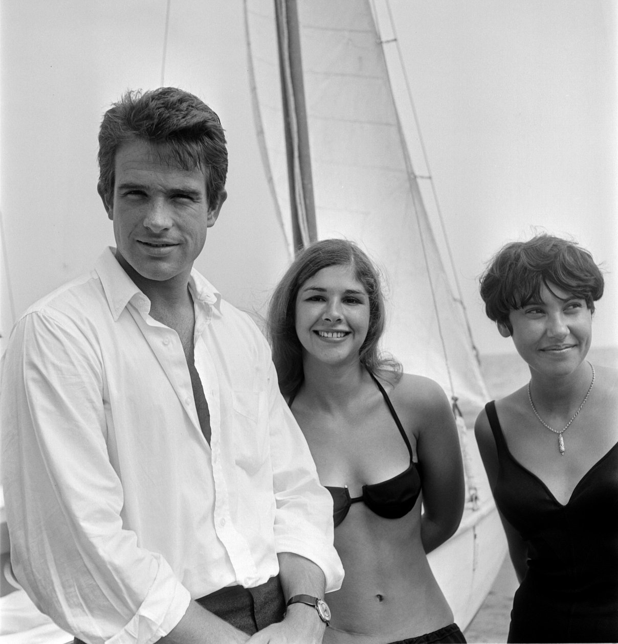 Herec WARREN BEATTY NA VENICE LIDO BEACH - 1965 od Unbekannt