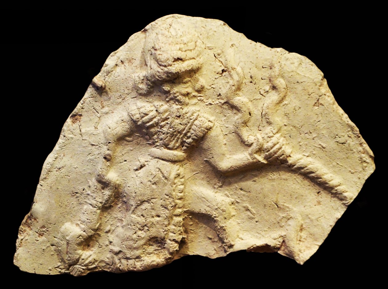 Tabulka zobrazující boha bouří Ishchali, Isun Larsa, Babylon, Mezopotámie, cca 2000-1600 př.nl od Unbekannt