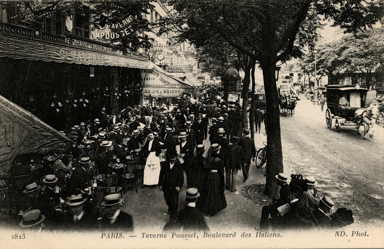 Taverne Pousset, Boulevard des Italiens, Paříž od Unbekannter Künstler