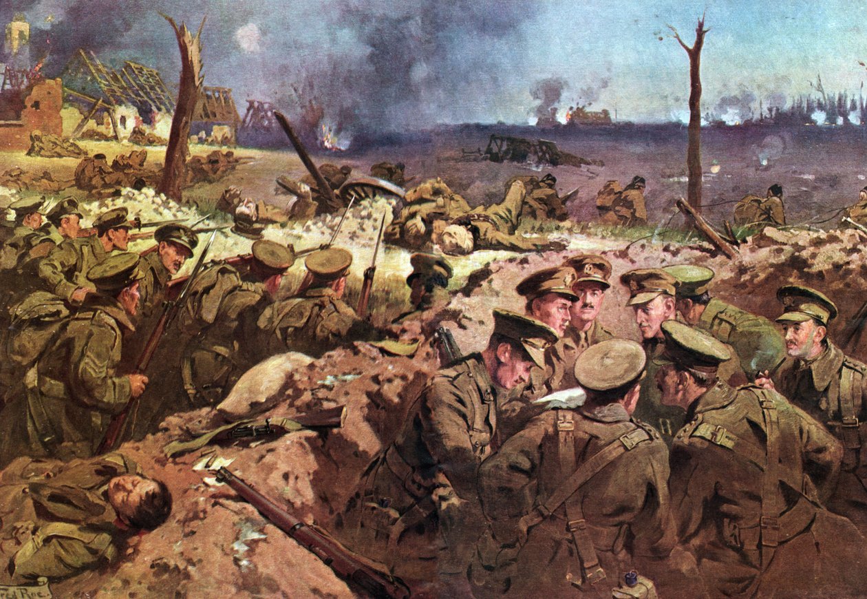 4. jednotka Suffolků v Neuve Chapelle od Unbekannter Künstler