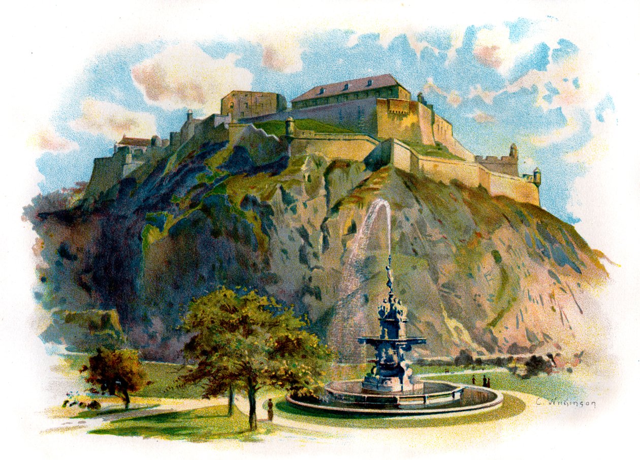 Castle Rock, Edinburgh od Unbekannter Künstler