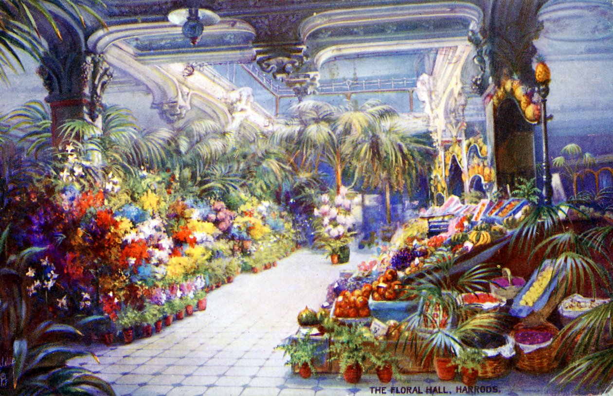 Květinová síň v Harrods, cca 1916 od Unbekannter Künstler