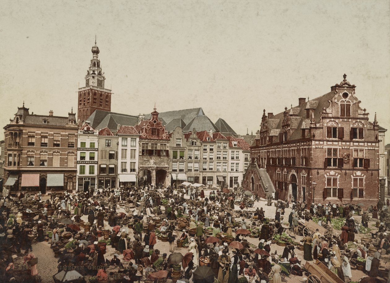 Velký trh, Nijmegen, kolem roku 1900 od Unbekannt